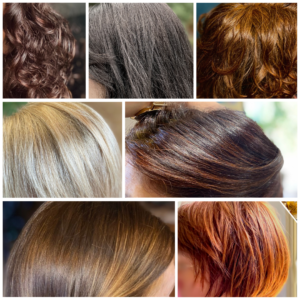 Coloration végétale nuances résultats blond acajou doré cuivré marron châtain cuivré doux blond foncé cuivré doré
