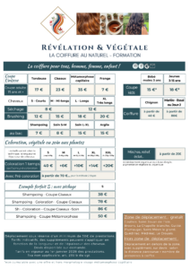 TARIFS prestation coiffeuse a domicile Kelly