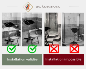 installation bac à shampoing à domicile